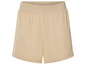 Shorts en tricot beige pour femmes.