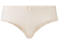 Culotte beige en dentelle.