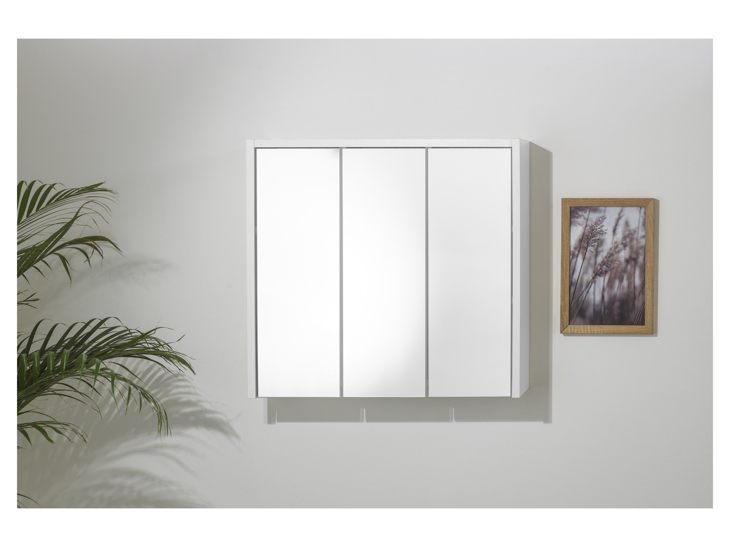 Armoire de toilette miroir, 64,3 x 60,7 x 16,2 cm, bla…