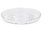 Un plateau tournant rond et transparent pour la cuisine.