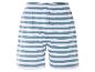 Shorts rayés bleu et blanc pour homme.