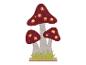 Lampes champignons en feutre avec lumières LED.