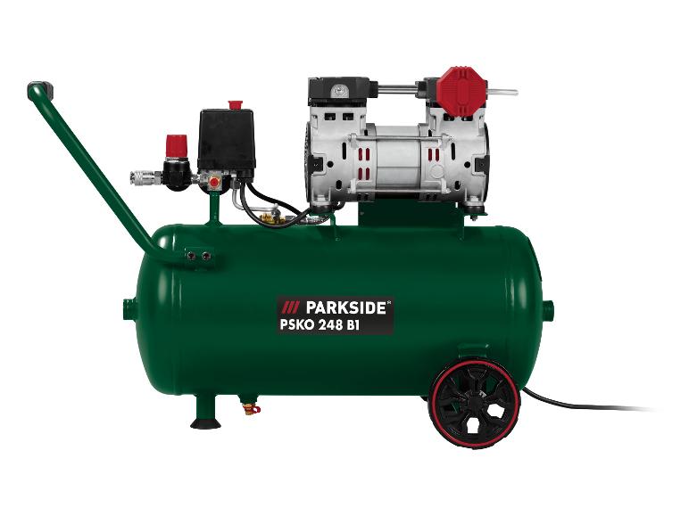 Compresseur d'air vert Parkside sur roues