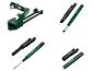Outils Parkside, comprenant une scie circulaire, un tournevis, un couteau et un outil de marquage.