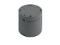 Boîtier cylindrique gris foncé pour appareils électroniques.
