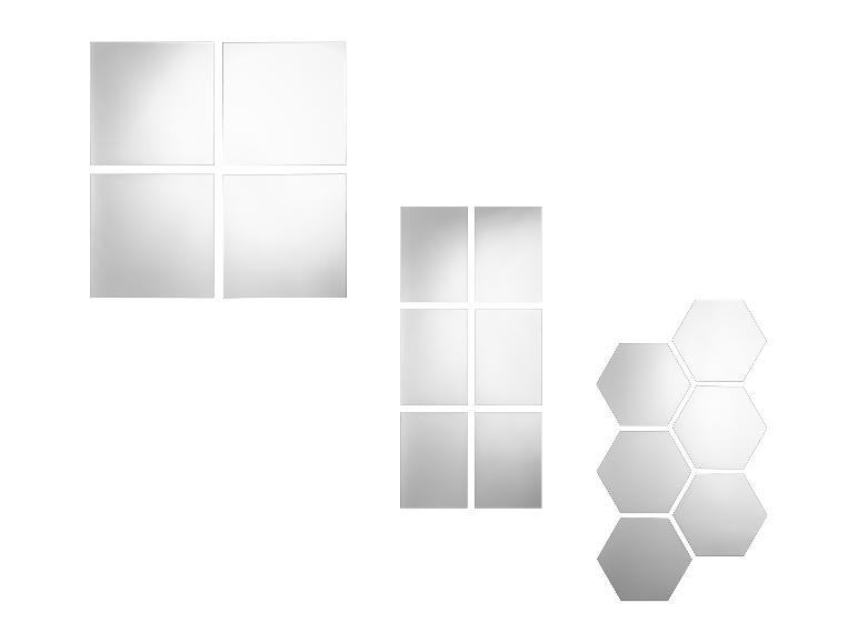 Divers miroirs géométriques, y compris des formes carrées et hexagonales