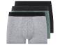 Trois boxers en gris, vert et noir.