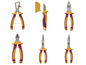 Un ensemble d'outils comprenant un couteau Parkside, des pinces et des pinces à dénuder.