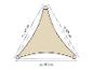 Voile d'ombrage triangulaire avec des côtés d'environ 415 cm.