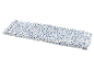 Housse de balai en microfibre blanche avec fibres bleues