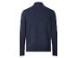 Veste en maille bleu marine à col montant pour homme, vue de dos