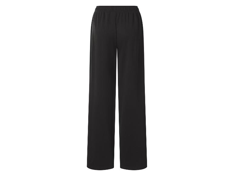 Pantalon large noir avec taille élastique