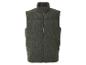 Un gilet en velours côtelé vert foncé.