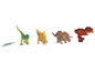 Jouets de dinosaures, y compris un T-Rex, un Triceratops, un Stegosaurus et un Pterodactyle.