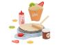 Set de crêpes en bois avec fruits et accessoires