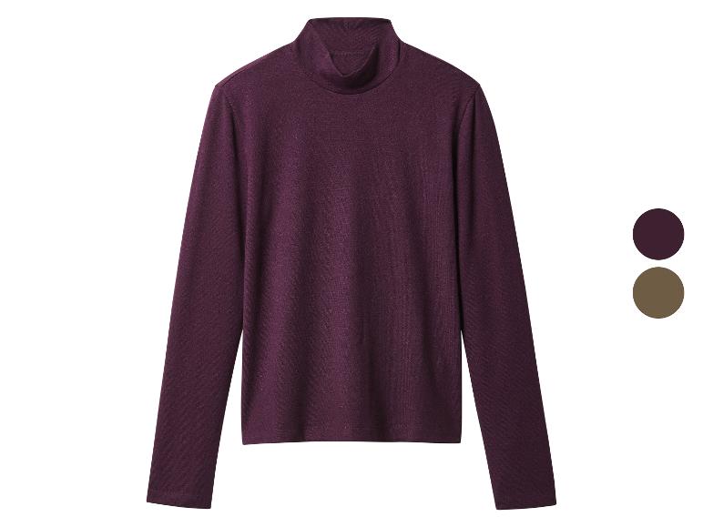 Pull à col roulé violet foncé avec options de couleur marron et violet