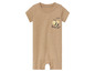 Combinaison bébé beige avec un imprimé d'abeille endormie.