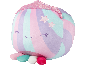 Peluche en forme de méduse colorée avec une couronne