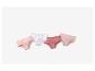 Lot de culottes pour filles en rose, rose foncé et blanc à motifs de cœurs.