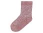 Une chaussette rose à côtes.