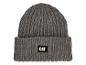 Bonnet en tricot gris avec le logo Cat.