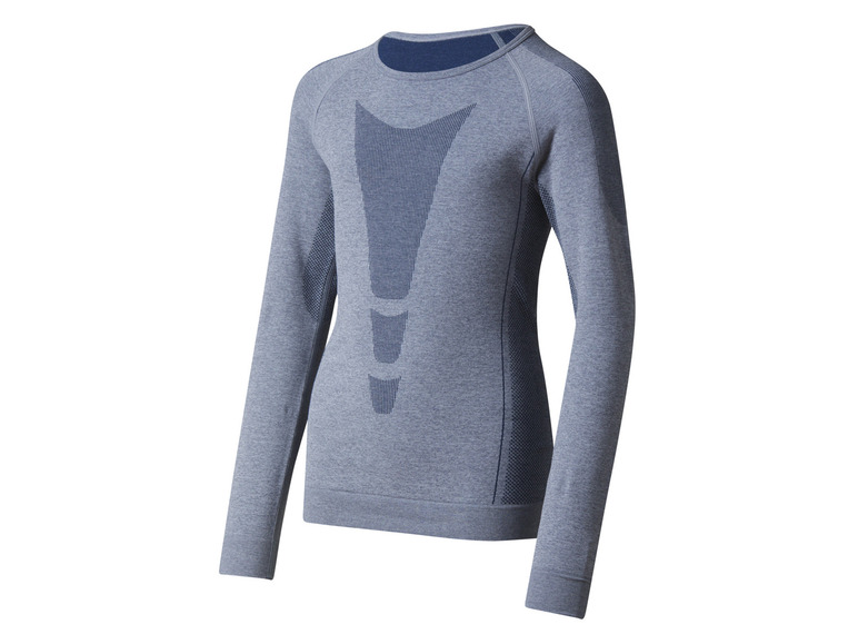 Un t-shirt gris à manches longues, idéal pour le sport.