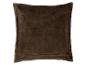 Coussin décoratif en velours marron