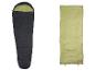 Sacs de couchage Crivit : modèle noir et modèle vert pâle.