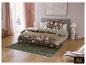 Parure de lit réversible en satin de microfibres LIVARNO® à motif floral dans une chambre chaleureuse. [image générée par l'IA]
