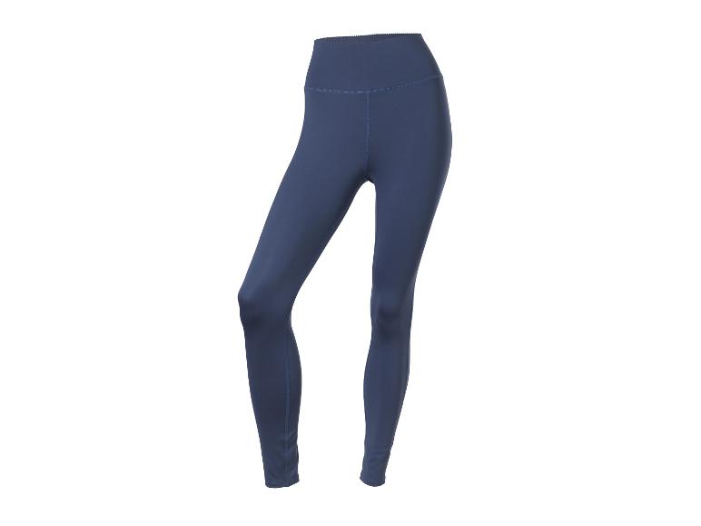 Legging de sport femme bleu marine taille haute.