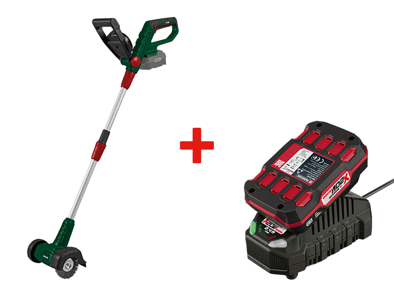 Désherbeur électrique sans fil Parkside avec batterie et chargeur