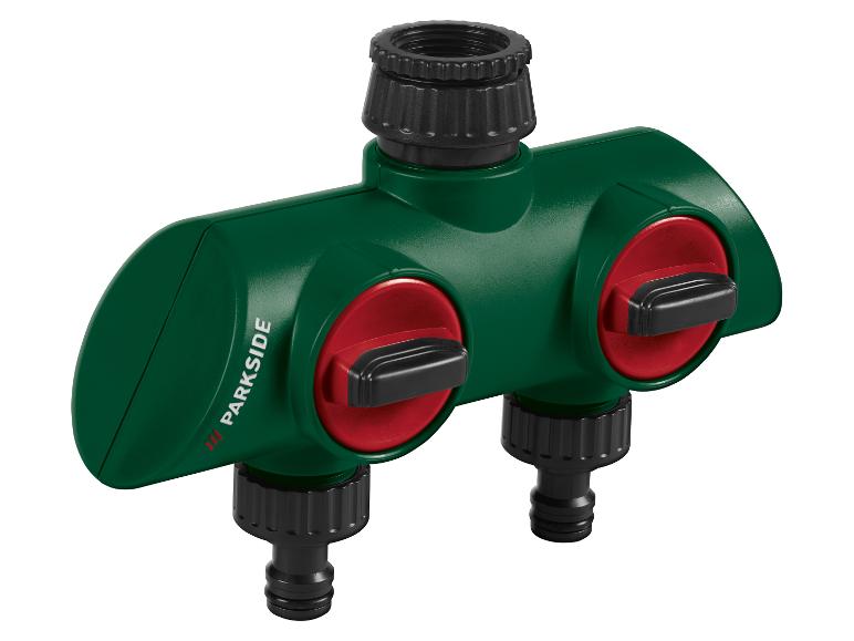Répartiteur d'eau Parkside à deux sorties avec vannes individuelles