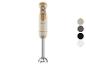Mixeur plongeant SilverCrest beige avec détails en bois.