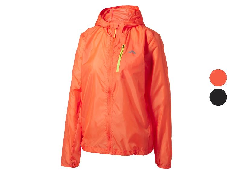 Veste de pluie orange à capuche et fermeture éclair, avec options de couleur