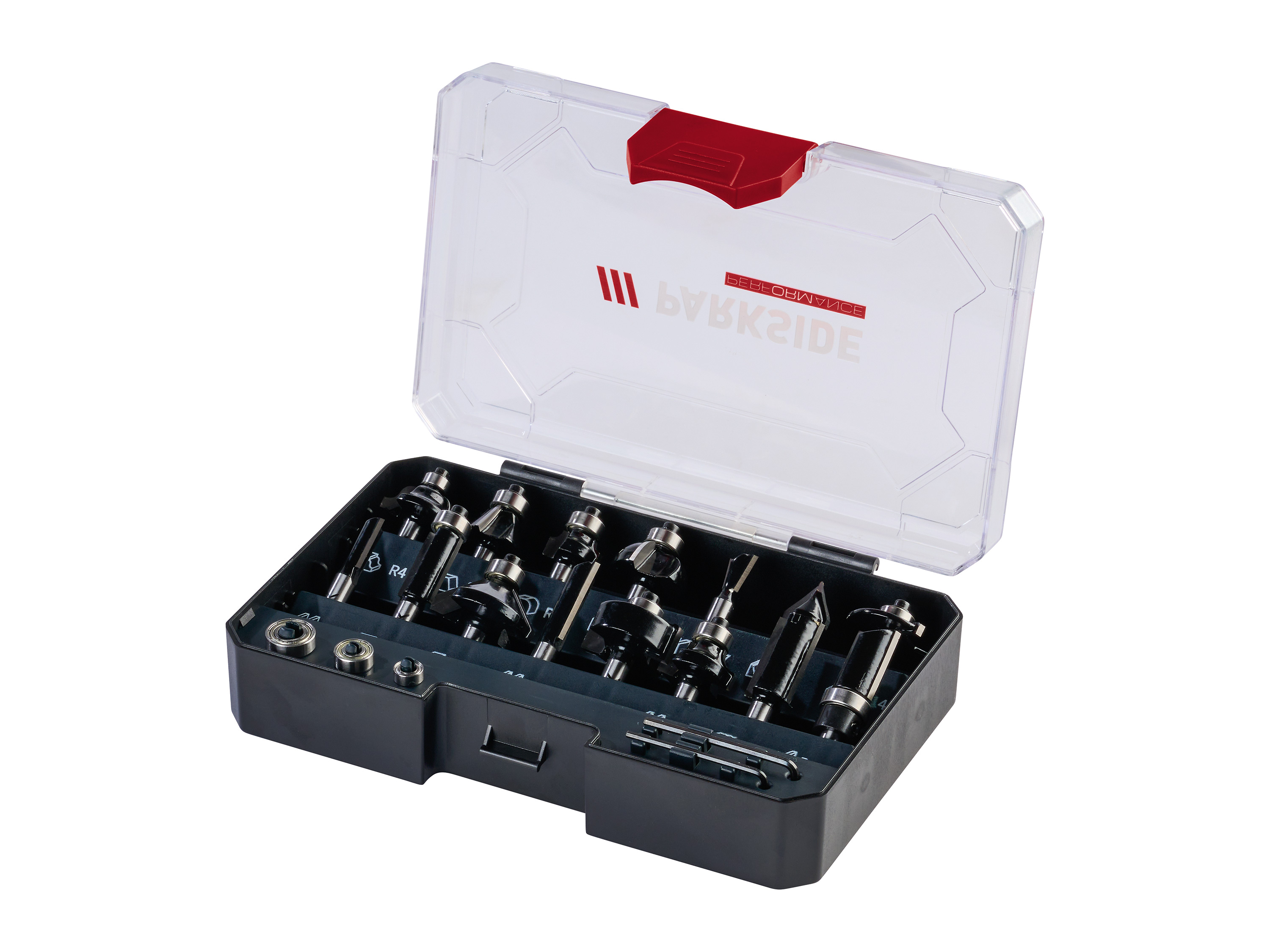 PARKSIDE PERFORMANCE® Set d'embouts de fraisage PPFB 15 A1, 15 pièces