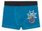 Sous-vêtements garçon, boxer bleu avec motif araignée.