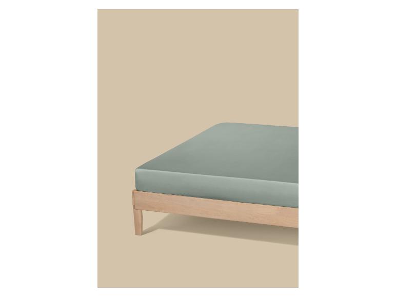 Drap-housse en satin, 140-160 x 200 cm