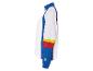 Veste blanche et bleue Lidl, style rétro.
