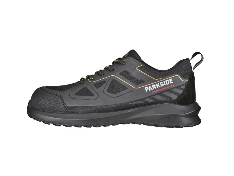 Chaussures de sécurité noires avec détails jaunes
