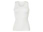 Débardeur blanc uni, vêtement féminin.