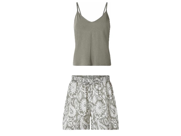 Ensemble de pyjama femme avec débardeur kaki et short imprimé