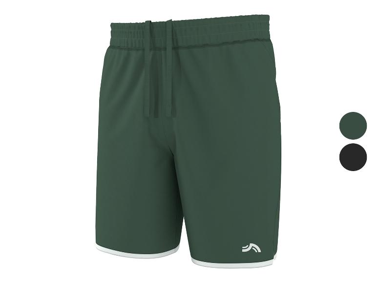 Short de sport vert foncé avec bordure blanche et cordon de serrage, avec options de couleur.