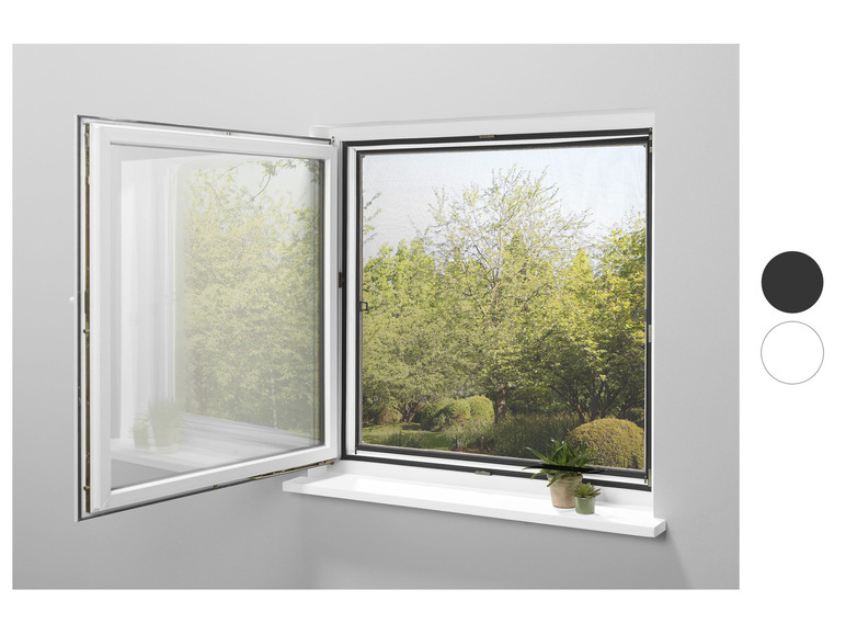 Aller en mode plein écran : LIVARNO home Moustiquaire de fenêtre à cadre télescopique, 120 x 140 cm - Image 1