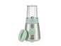Un mixeur SilverCrest vert avec un couvercle amovible.