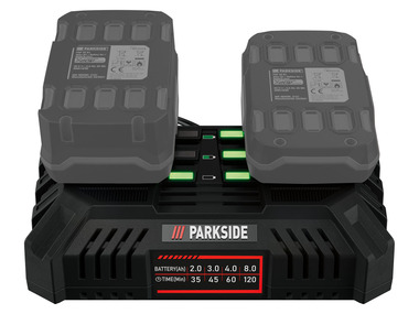 PARKSIDE® Chargeur double de batterie 20 V, 4,5 A, 200 W, PDSLG 20 A1