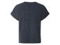 T-shirt à manches courtes, bleu marine, en tissu texturé.