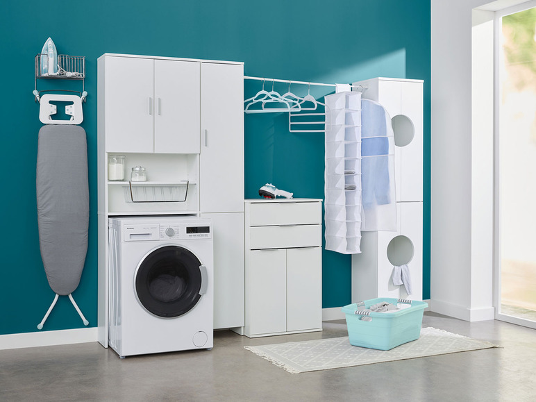 Aller en mode plein écran : LIVARNO home Meuble pour lave-linge Liverpool, 64,5 x 190 x 25 cm, blanc - Image 5