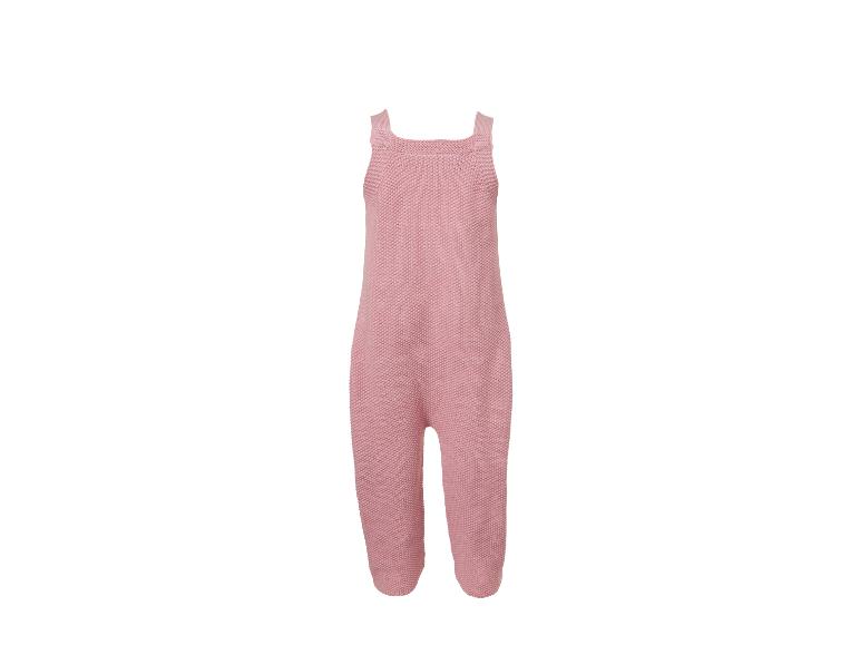 Salopette bébé en tricot rose