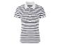 Polo rayé bleu marine et blanc pour femme.