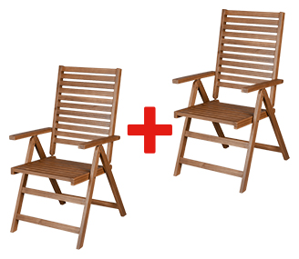 LIVARNO home Lot de 2 fauteuils SEVILLA